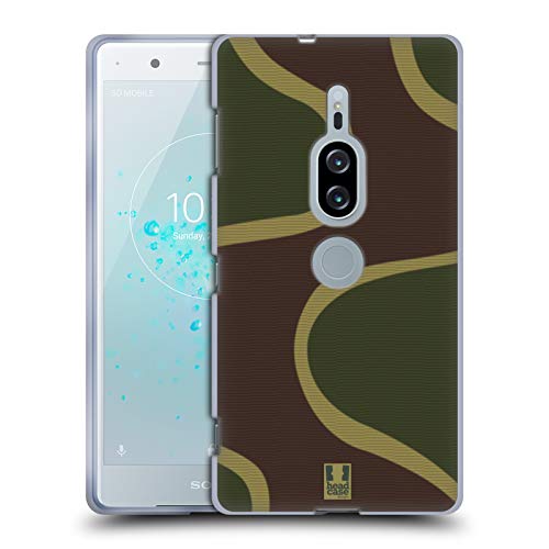 Head Case Designs Forest WWII Panzer Camo Soft Gel Case for Sony Xperia XZ2 Premium