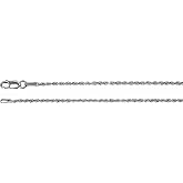 Sonia Jewels Solid 925 Sterling Silver 1.6mm Diamond-Cut Rope Chain Necklace Secure Lobster Clasp Closure 24"