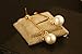 MISASHA Celebrity Designer Faux Imitation Pearl Bowtie Studs Earrings