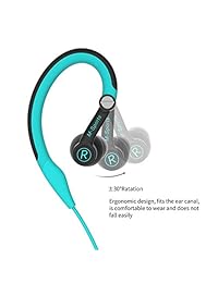 Auriculares deportivos con gancho para el oído y oreja, para correr, correr, correr, gimnasio, para iPhone, iPod, Samsung