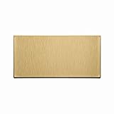 Aspect Peel and Stick Backsplash 3inx6in Brushed Champagne Short Grain Metal Tile Sample for Kitchen and Bathrooms