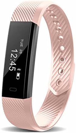 Fitness Tracker Smart Bracelet, Activity Tracker with Steps Counter and Calorie Counter Step Pedometer, Heart Rate Monitor,Sleep monitor,Alarm alert,Waterproof Watch for Kids Women Men (Pink)