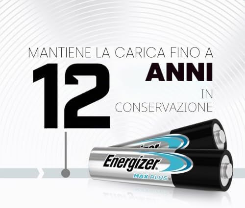 Max Plus - Pile AAA (Confezione da 10) Batterie Alcaline 1,5V - potenza che dura 130% di extra durata - 100% imballaggio riciclabile privo di plastica - 12 anni di conservazione