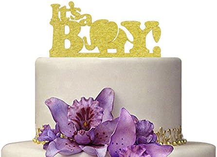 It's A Boy Cake Topper Acrylic Elephant Baby Shower Baby Birthday Party Decor