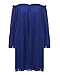 ZANZEA Women's Sexy Off Shoulder Chiffon Lace Ruffle Sleeve Blouse Mini Dress Summer Beach Cover Up Sundress Royal Blue 2XL