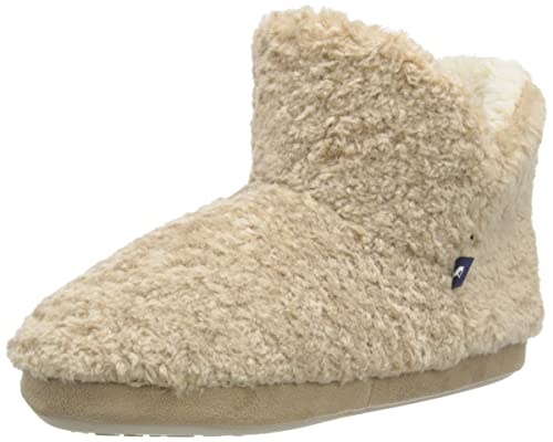 Joules Women's Boot Slipper, Oat, Small
