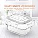 Chef's Star CHST13GLASS Glass Storage Containers, Clear