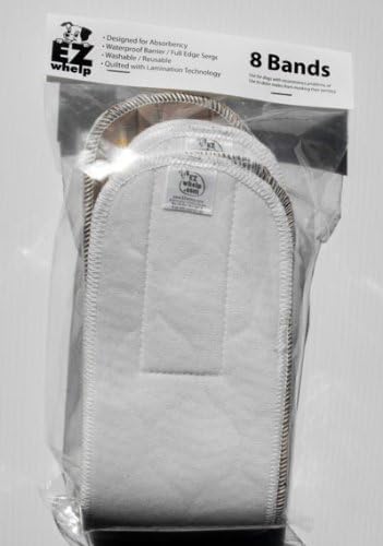 EZwhelp Washable Belly Bands/Male Wraps (Value 8-Pack)