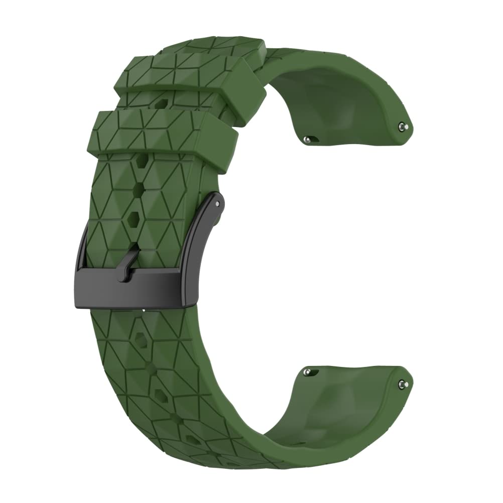 Stylebest Smart Watch Strap, Silicone Band Compatible for Suunto 9 Smartwatch GPS/SUUNTO 9 Baro/Suunto 9 Titanium/Suunto Spartan Sport Wrist HR Replacement Strap,Military Green