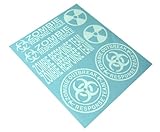 ZOMBIE OUTBREAK RESPONSE TEAM VEHICLE Decal Vinyl Sticker SET of 8 (package come with Zombie Hunter Permit Decal)