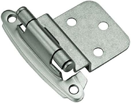 25 Pair Satin Nickel 3/8" Inset Cabinet Hinges-Self Closing
