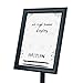 HAITIAN Sign Holder Poster Stand with Adjustable Height from 40” to 58”, Round Metal Base, Sign Frame Revolvable To Either Horizontal or Vertical View Display, for 11 X 17 Inch Poster - Black