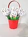 Bunny Pens Easter Party Favors, White Rabbit Plush Top Kids Goody Bag Stuffers Basket Filler Birthday Supplies Decorations 12 Pack