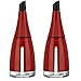 CHEFVANTAGE Olive Oil and Vinegar Cruet Dispenser Set with Elegant Glass Bottle and Drip Free Design - Red