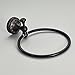 Leyden Oil Rubbed Bronze Hand Towel Holder, Brass Towel Ring Round Towel Holder for Bathroom Accessories Screw Wall Mounted