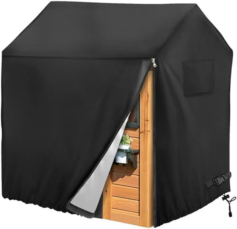 Outdoor Kids Playhouse Cover – 420D Oxford Cloth Protective Cover for Play Tents, Waterproof & UV Resistant – 145x145x160cm (Black)