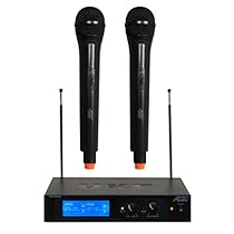 Audio 2000s VHF 2 Channels Handheld Wireless Microphone
