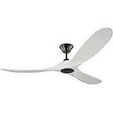 Generation Lighting 3MAVR52AGPW | Custom Maverick II Energy Star 52" Ceiling Fan and Hand Remote Control, 3 Balsa Wood Blades