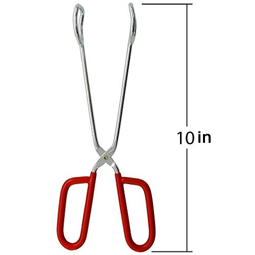 Kitchen Tongs, Hiash Heavy Duty Stainless Steel BBQ Barbecue Food Cooking Scissors Tongs (10 Inch)