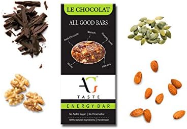 AG Taste Energy I Granola Bars – Le Chocolat, Pack of 12 Bars (360g).Best for All Age Groups of People. No Added Sugar, All Natural, No Preservatives. Healthy Snack & Breakfast Bars on The go.