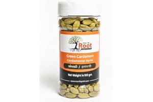From The Root Premium Quality Green Cardamom Pods (Whole) – Extra Fresh, Highly Aromatic Indian Elaichi for Chai, Desserts & 