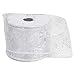 VATIN 2-1/2 inches Wide Snowflake Wired Sheer Glitter Ribbon White Silver Swirl Wired Organza Ribbon Roll