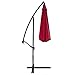 Best Choice Products 10ft Offset Hanging Outdoor Market Patio Umbrella- Burgundy
