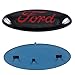 2005-2014 Ford F150 BLACK/Red Oval 9" X 3.5" Front Grille Replacement Badge Emblem Medallion Name Plate