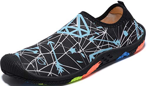 Benkii Mens Womens Water Shoes Quick Dry Barefoot for Yoga Swim Diving Surf Aqua Sports Pool Beach (bluediamond 39) - Thumbnail 7