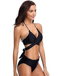 SHEKINI bikini de cintura alta con tirantes para mujer