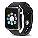 Bluetooth Smart Watch - Aeifond Touch Screen Sport Smart Wrist Watch Smartwatch Fitness Tracker Camera Pedometer SIM TF Card Slot Compatible Samsung Android iPhone iOS Kids Women Men (Black)