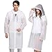 KKTICK Rain Poncho for Adults, Reusable Emergency Raincoat with Hoods, Sleeves and Buttons, Thicken Waterproof Men Women Clear Ponchos for Outdoors, Theme Parks, Hiking, Camping, School - 2 Pack