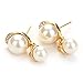 MOOCHI 18K Gold Plated White Man-made Pearls Chain Jewelry Set