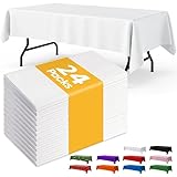 Niuara White Plastic Table Cloth - 24 Pack