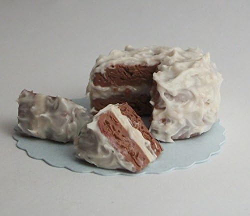 1:12 Scale German Chocolate Cake with Fluffy Icing Set Dollhouse Miniature Doll Food Fairy Garden Dinner Lunch Meal Dessert