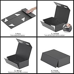 RYDDOY Black Gift Box, 12x6x4'' Gift boxes for