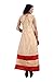 Vibes Women's Pure Georgettea-Line Un-Stitched Salwar Kameez Free Size Beige and Red
