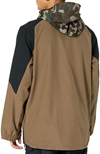 volcom men's brighton pullover 2 layer snow jacket