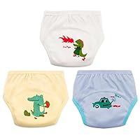 Joyo roy Leakproof Training Pants Yellow White Blue Breathable 6 Layers Diaper Pants Soft Cotton Thick Nappy Pack of 3