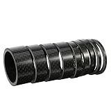 Sumind 9 Pieces Bike Bicycle Carbon Fiber Headset Spacer Kit 1-1/8 Inch, 2/3/ 5/10/ 15 mm, 5 Size