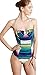 Mr.Seven Womens Striped Push Up Underwire Bustier One Piece Swimsuits