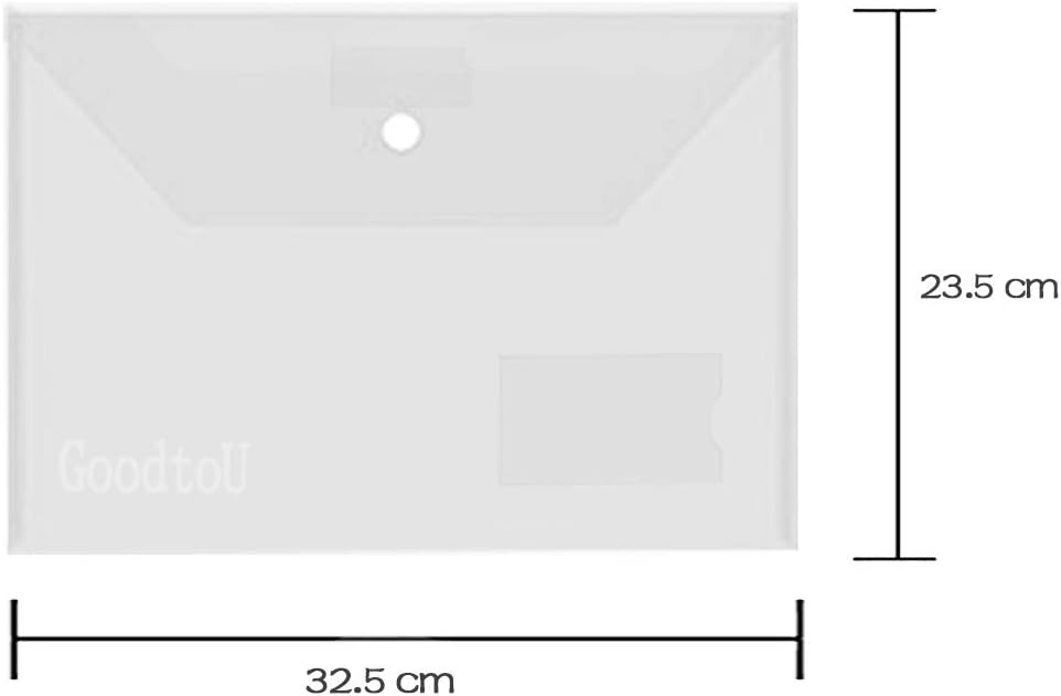 Plastic Wallets – 24 Pcs A4 Clear Plastic Folders Popper Wallet ...