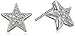 Amazon Collection Sterling Silver Diamond Star Earrings (1/10 cttw, J-K Color, I2-I3 Clarity)