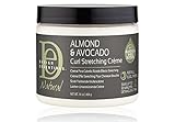 Design Essentials Natural Curl Stretching Crème to Elongate, Define, Smooth Medium to Course Natural Hair Textures-Almond & Avocado Collection, 16oz.
