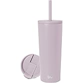 Simple Modern Insulated Tumbler with Straw and Lid | Iced Coffee Cup Reusable Stainless Steel Water Bottle Travel Mug | Gifts