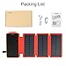 Solar Charger 20000mAh, Wireless Power Bank with 3 Solar Panels and 2.1A Dual USB Ports External Battery Pack Portable Solar Battery Charger for Outdoors for iOS Android Tablet Smartphones