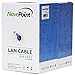 NavePoint CAT6 Ethernet Cable - CCA Bulk CAT6 Cable 250ft Ethernet Cable, 550MHz, 23AWG 4 Pair, Unshielded Twisted Pair (UTP), Solid Blue