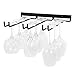 Wallniture Moduwine Wine Glass Holder, 3 Sectional 13'' Wall Mount Stemware Farmhouse Wall Decor