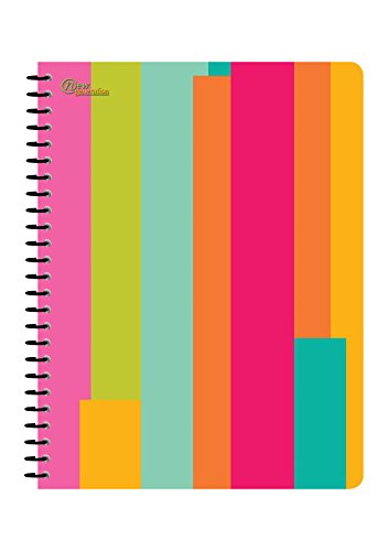 New Generation - Pattern - 1 Subject 70 Sheets 8" x 10.5" wirebound Spiral Notebook , 6 PACK,COLLEGE Ruled , Heavy Duty UV Laminated covers ,3 Hole Punch , 6 Assorted fashionable Notebooks per Pack
