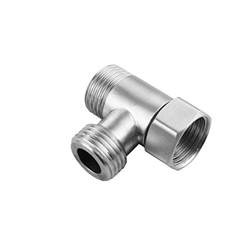 Ciencia 3-way Tee Connector Pex Tee 304 Stainless Steel T Adapter G 1/2 T Valve for Bidet, Sprayer, SBA020A